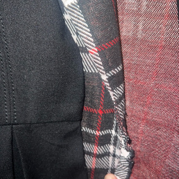 Grace Karin Ruffle Open Career Plaid Blazer Jacket Women’s Size Small - Picture 6 of 6